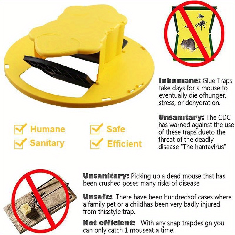 Reusable Mouse Trap Plastic Bucket Lid Rat Traps Humane - Temu