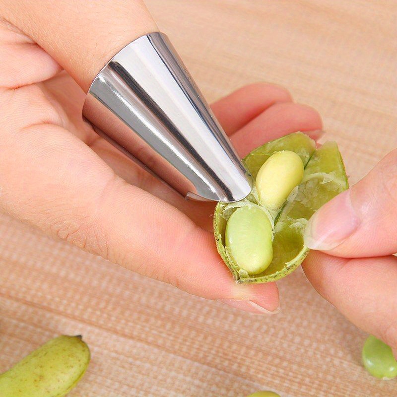 5/1pcs Stainless Steel Cutting Finger Protector Vegetable Fruite Peeling  Pine Nuts Pistachio Kitchen Accessories Peeling Tool