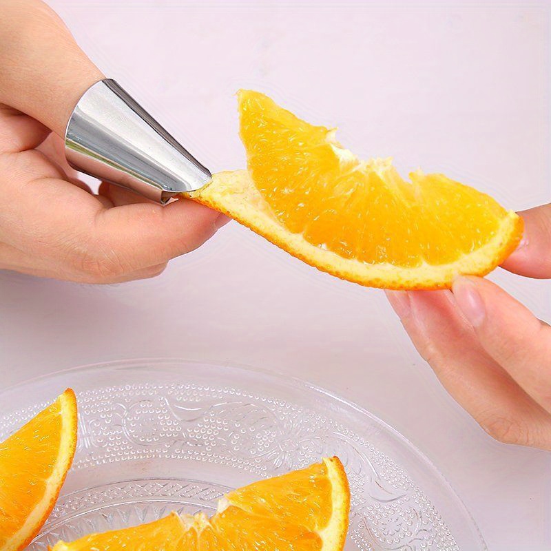 5/1pcs Stainless Steel Cutting Finger Protector Vegetable Fruite Peeling  Pine Nuts Pistachio Kitchen Accessories Peeling Tool