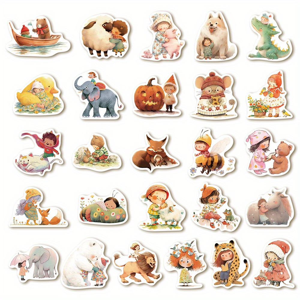 Retro Fairy Tale Stickers Vintage 50Pcs Aesthetic Vinyl Scrapbook