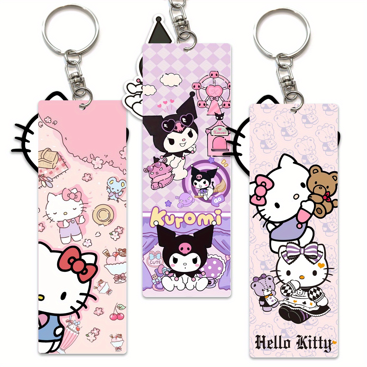 Kawaii Anime Hello Kitty Kuromi My Melody Brooch, Funny Gothic