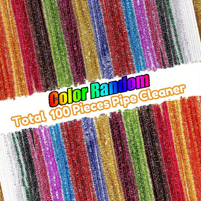 Multi Mix Chenille Stems/ Pipe Cleaners, 6mm X 30cm, 100 Pieces