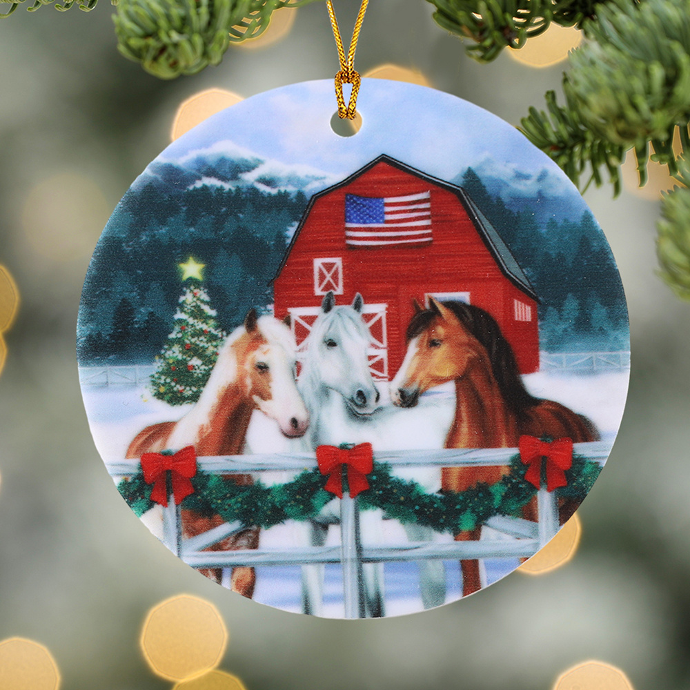 Chance Made Us Neighbors Hearts Made Us Friends Christmas Wooden House  Snowflake Round Acrylic Pendant Home Decoration Window Fireplace Pendant  Decoration - Temu