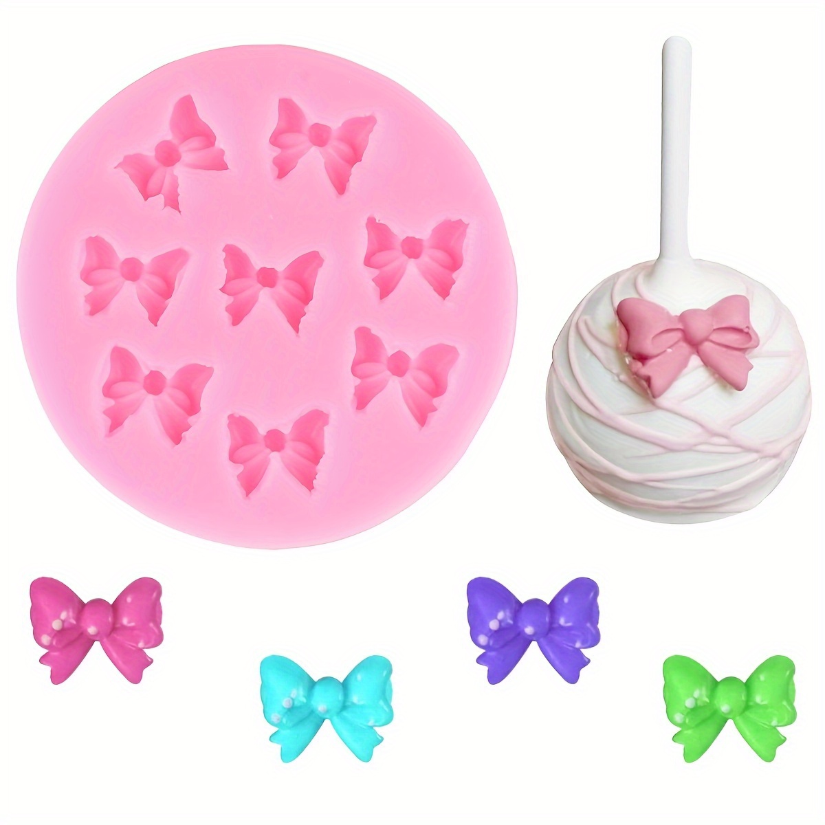 

1pc Bow Tie Silicone Mold Bow Tie Cupcake Topper Fondant Mold Diy Cake Decorating Tool Candy Resin Clay Chocolate Gum Paste Mold