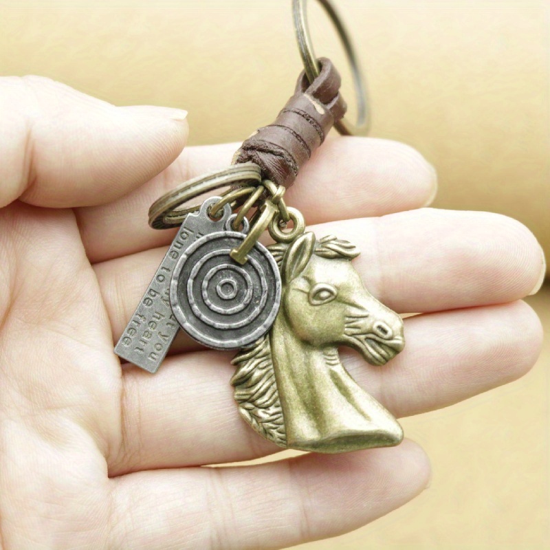 Cute Animal Keychain Pendant Vintage Horse Pendant Keyring - Temu