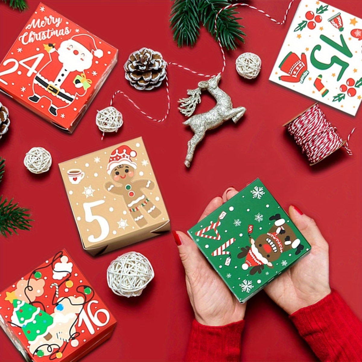 Christmas Advent Calendar Boxe 24 Days Advent Countdown Gift - Temu