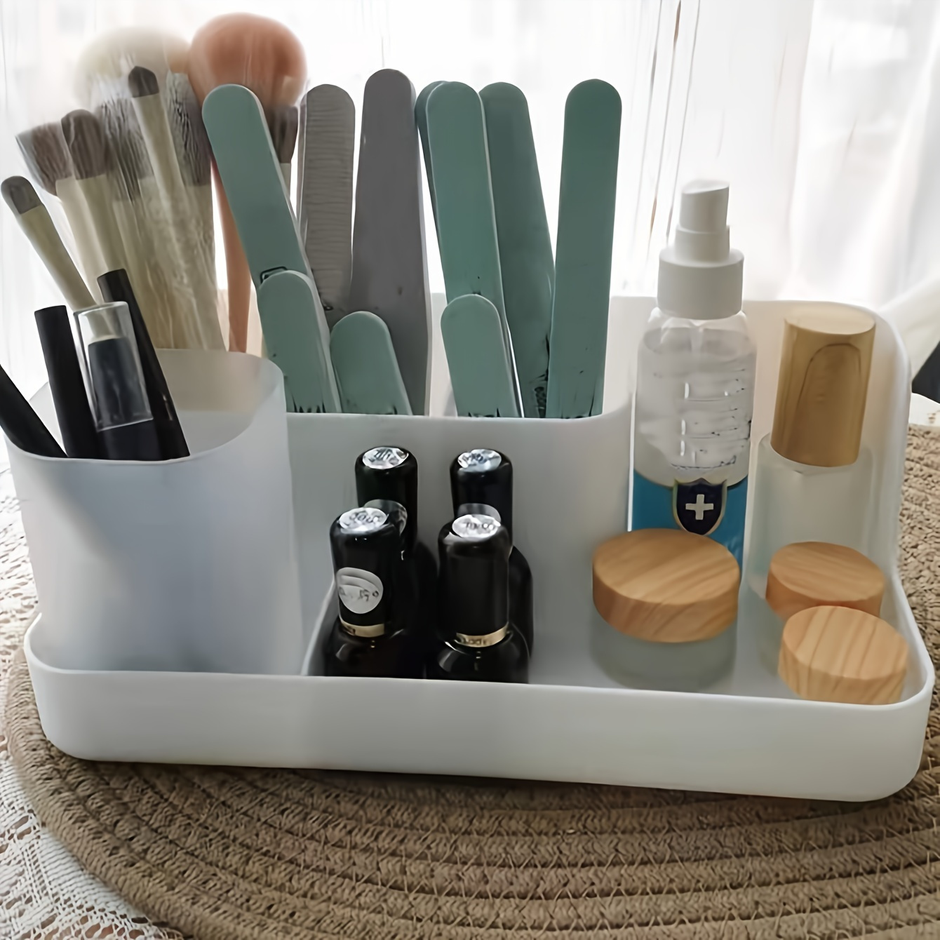 Makeup Organizer, Waterproof&Dustproof Cosmetic Organizer Box with Lid  Fully Open Makeup Display Boxes, Skincare Organizers Makeup Caddy Holder  for Bathroom, Dresser, Countertop Bedroom