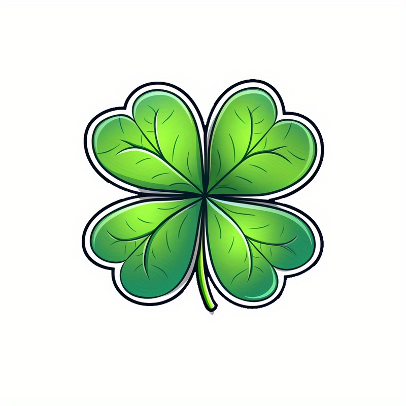 4 Leaf Clover Vinyl Decal, Bumper Sticker, Lucky, Shamrock, Irish, Four,  Window