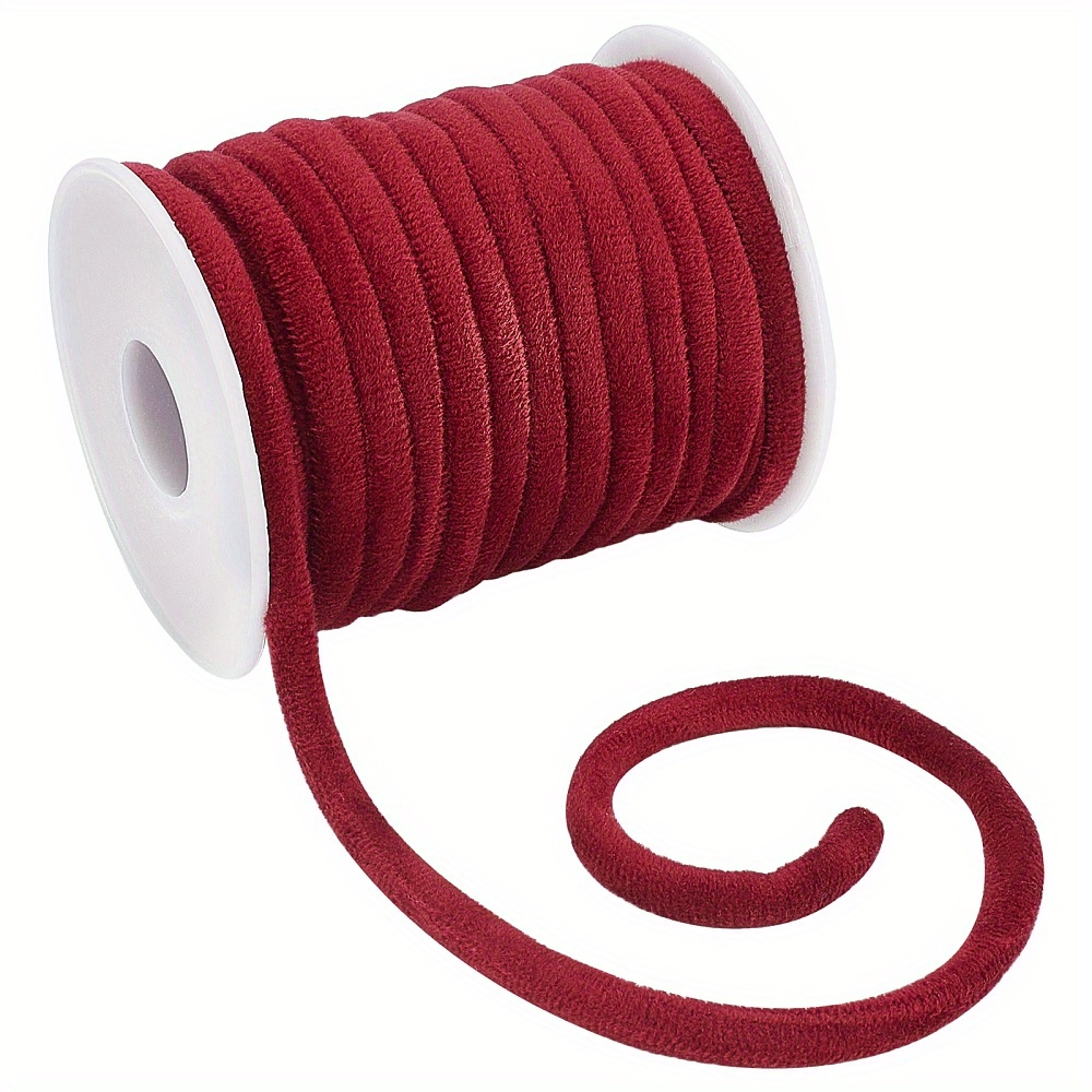 1Roll 11Yards 8mm Velvet Cord Soft Velvet Round Choker Cord DIY Craft  Velvet Ribbon String with Spool for Choker Necklace Jewelry Making Sewing  DIY Ha