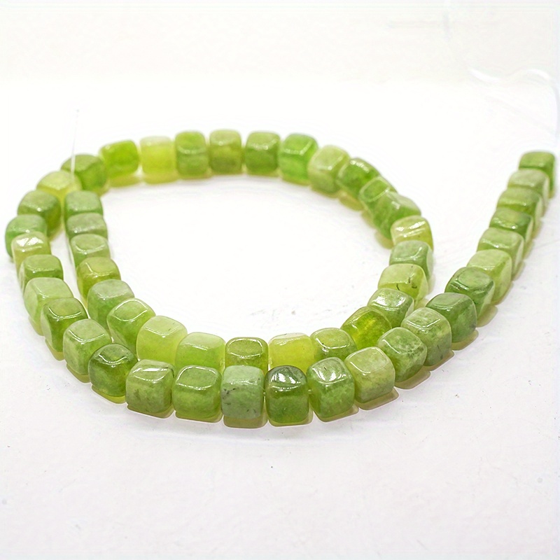 Cube Stone Jade Beads for Jewelry Making Bracelet Earrings 