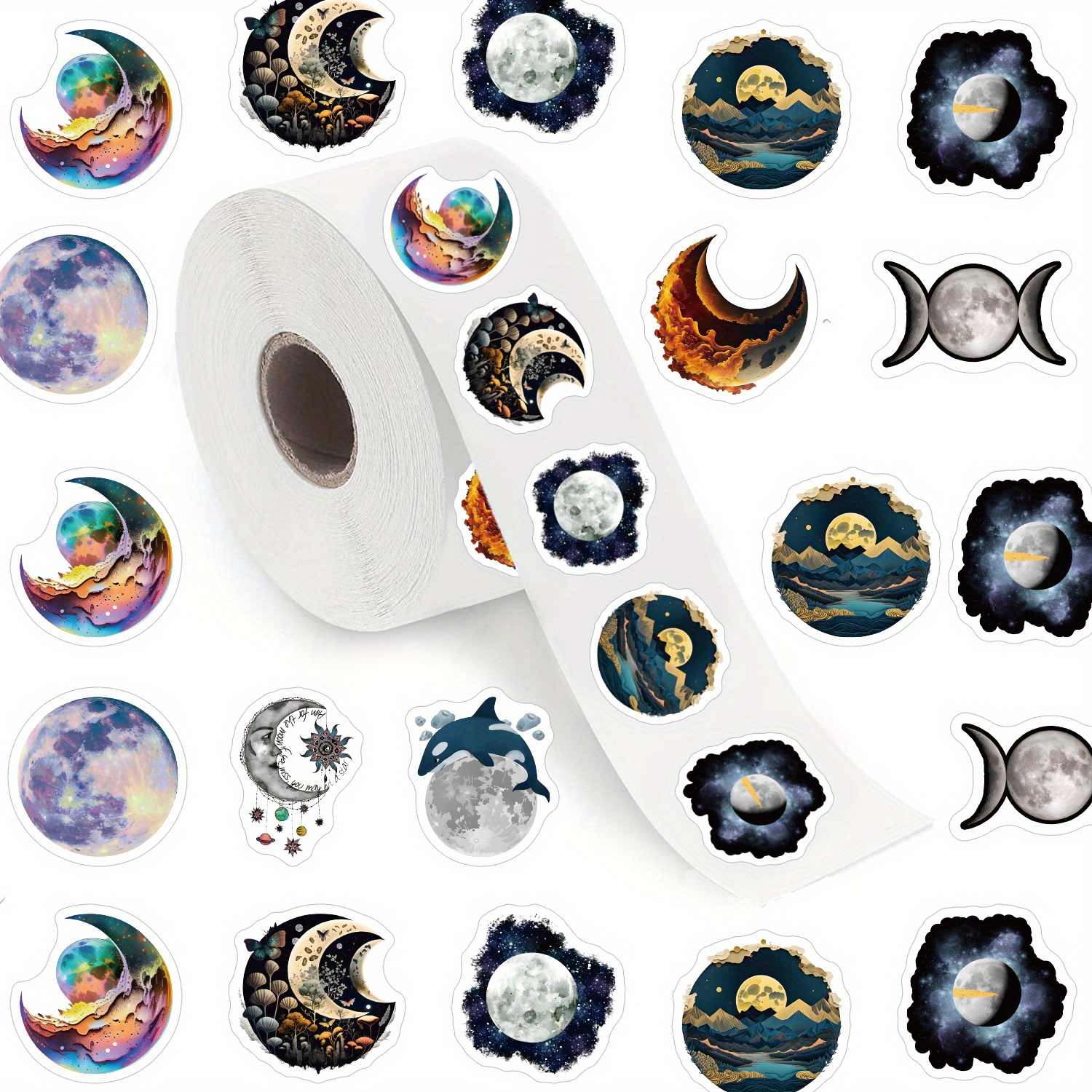 192Pcs Celestial Stickers Vintage Stickers for Scrapbooking Moon Space  Astronomy Stickers Journaling Supplies 