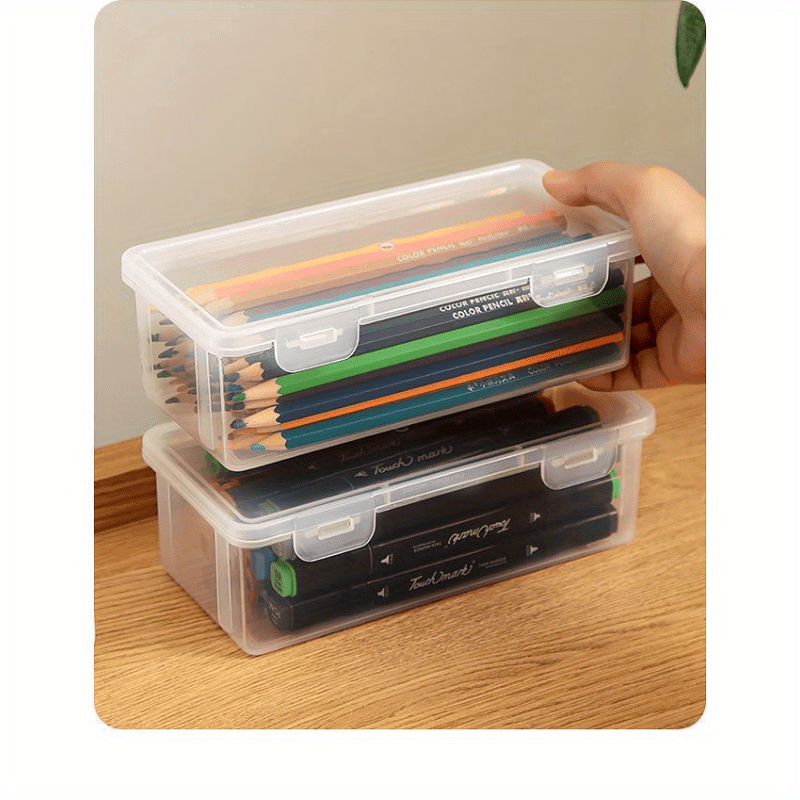 The Teachers' Lounge®  Translucent Pencil Boxes, Assorted Colors, Pack of  12