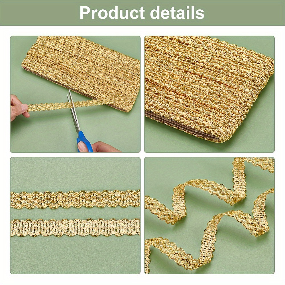 15 Yards Gimp Braid Trim Braided Jute Ribbon Fabric Trim - Temu