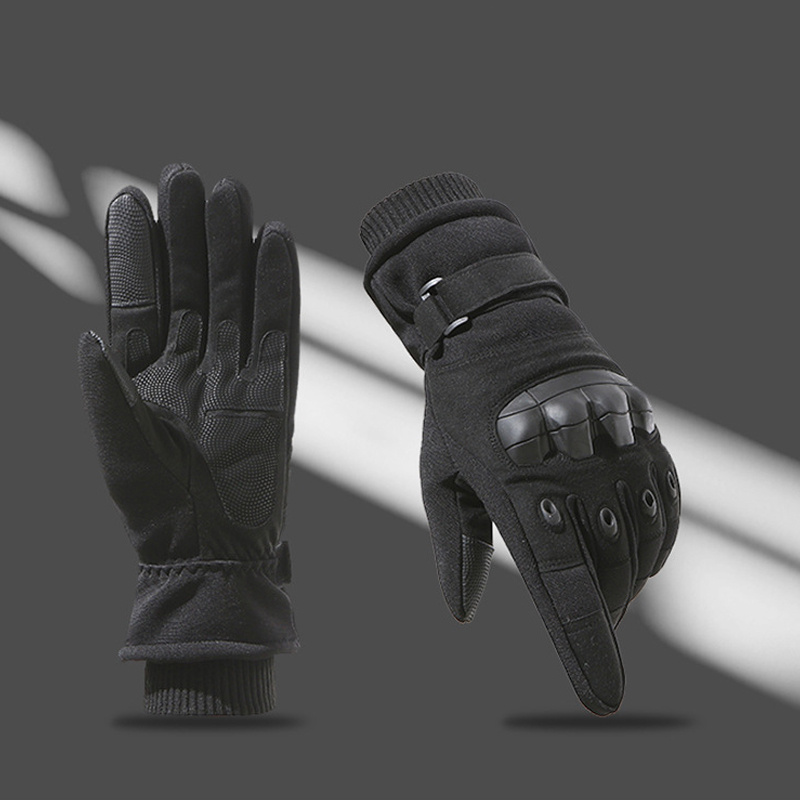 Fleece Full Finger Thickened Winter Gloves Outdoor - Temu