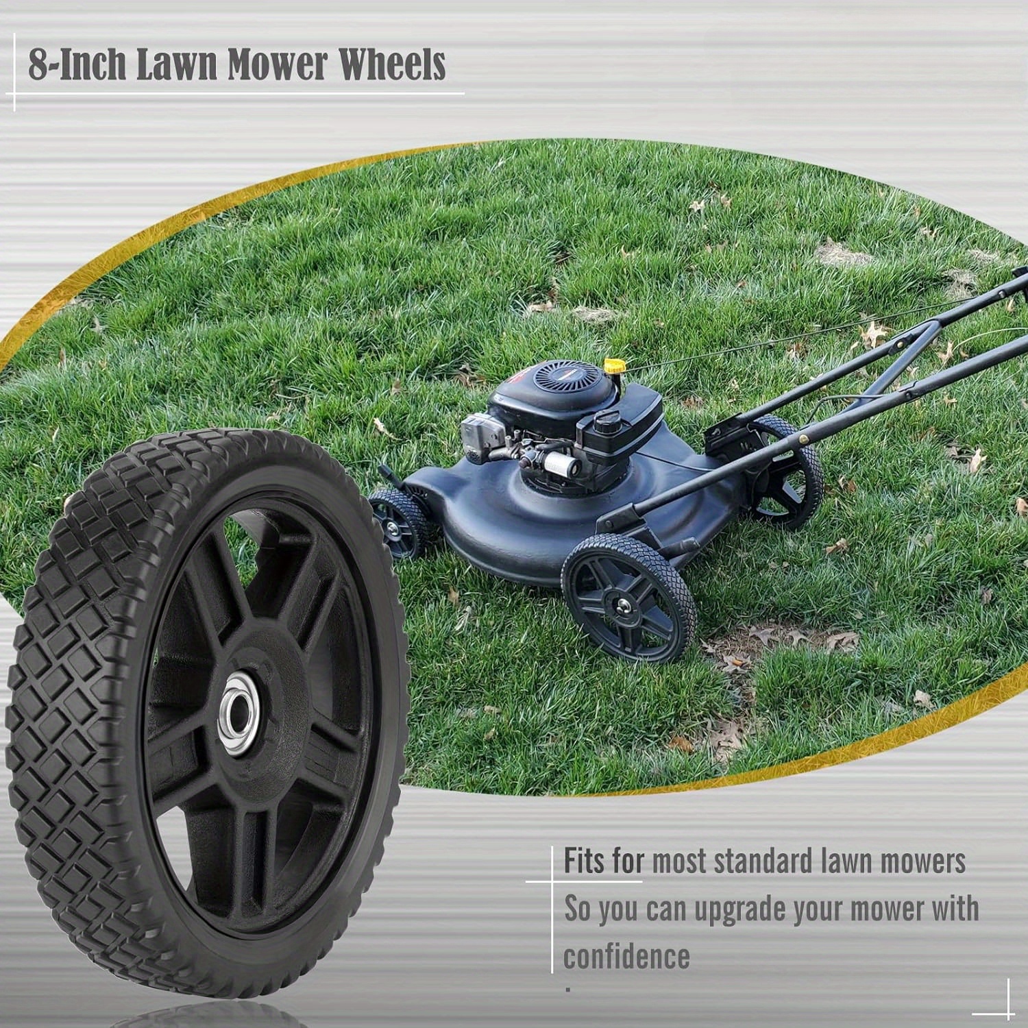 Lawn Mower Wheels Fits Standard Push Lawn Mowers Inner Outer - Temu