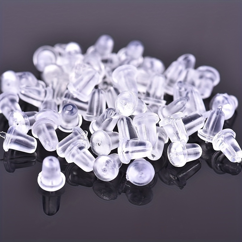 Silicone Earring Backs For Studs Clear Soft Earring - Temu