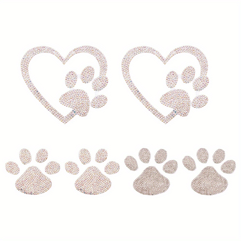 3pcs New Iron On Cat Rhinestones Creative Iron On Rhinestones DIY Handmade  Patches Clothing Fabric Stickers Hats Shoes Decorative Art Crafts And Sewin