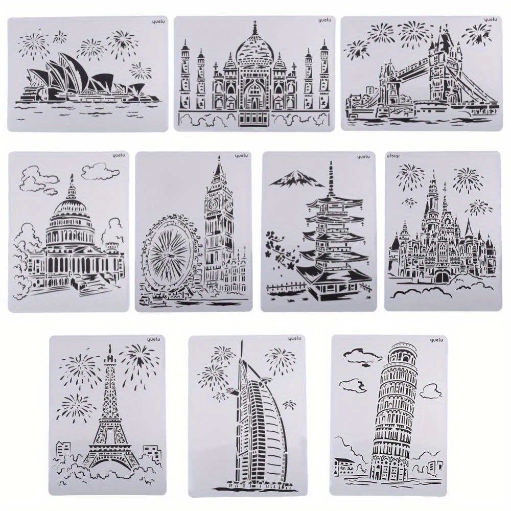 Grimace Stencils Creative Painting Stencils Drawing Templates Art Painting  Templates For DIY Craft 7.87x7.87inch