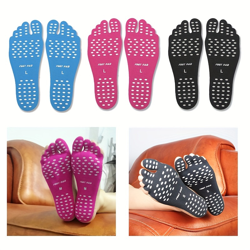 6 Pairs Beach Foot Pads Barefoot Insoles Adhesive Invisible Shoes