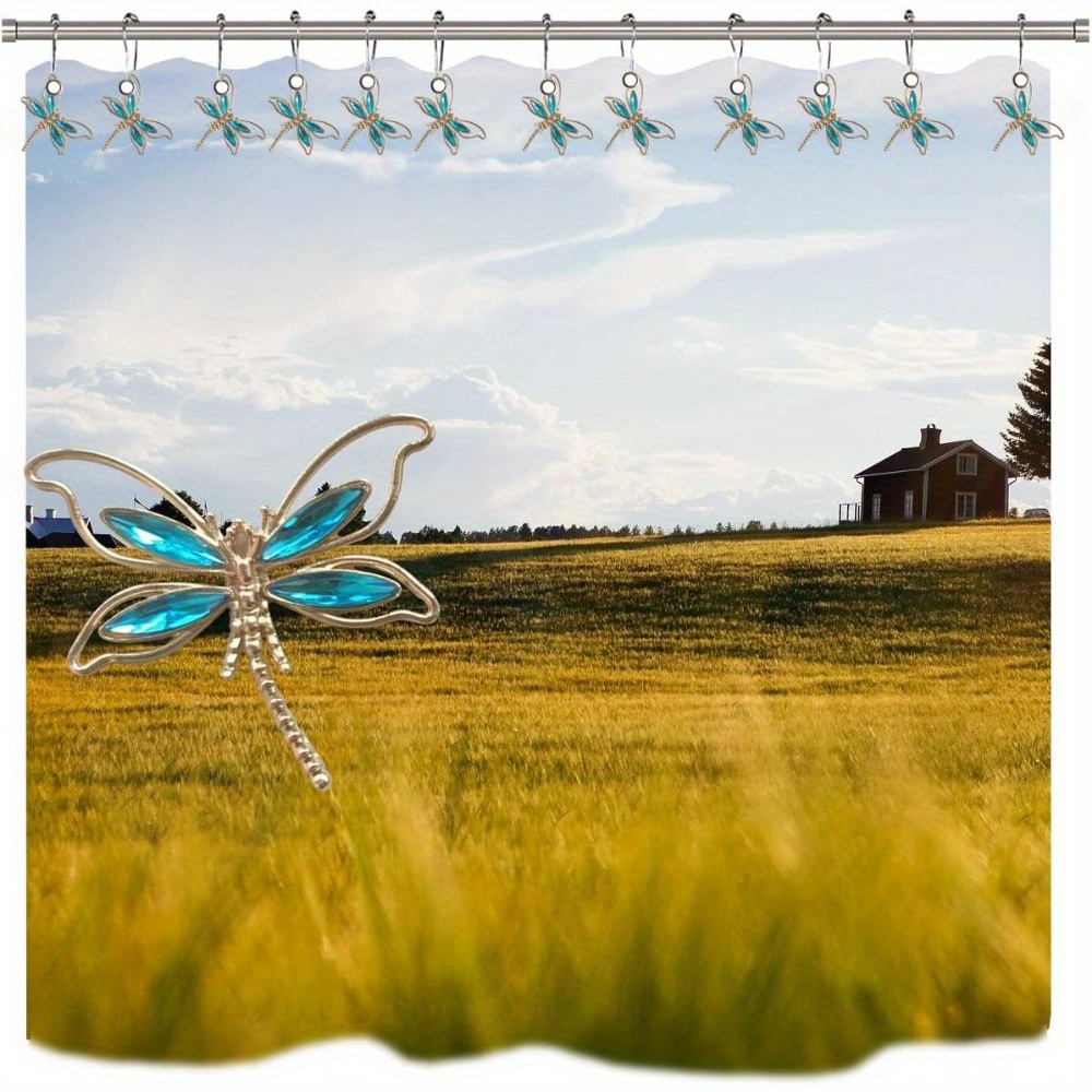 Shower Curtain Hook Crystal Dragonfly Waterproof Rust proof - Temu