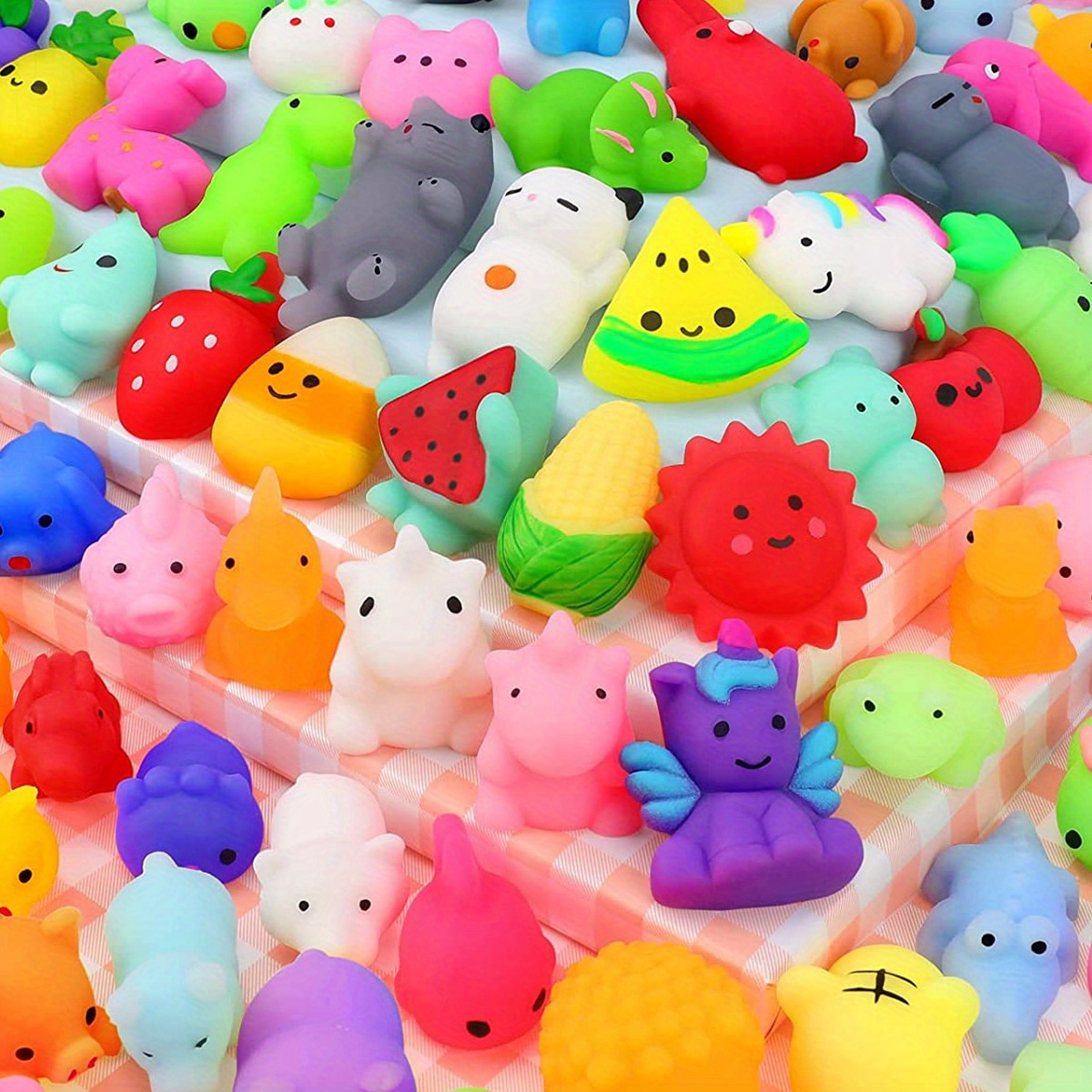 Mini Moji Fidget Toy Petits jouets Mochi Squishy pour les