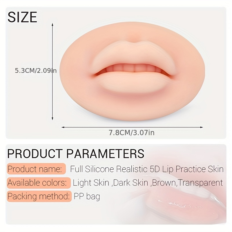 Judero Künstliche Lippen Aus Silikon – 6 Stück, 5D-realistisch – Für Tattoo- & Microblading-Übung