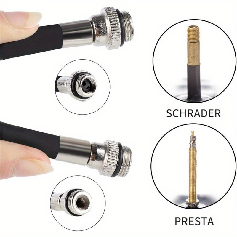 Pompe à Vélo Portable 120 PSI – Pour Schrader Et Presta, Manuelle, Plastique