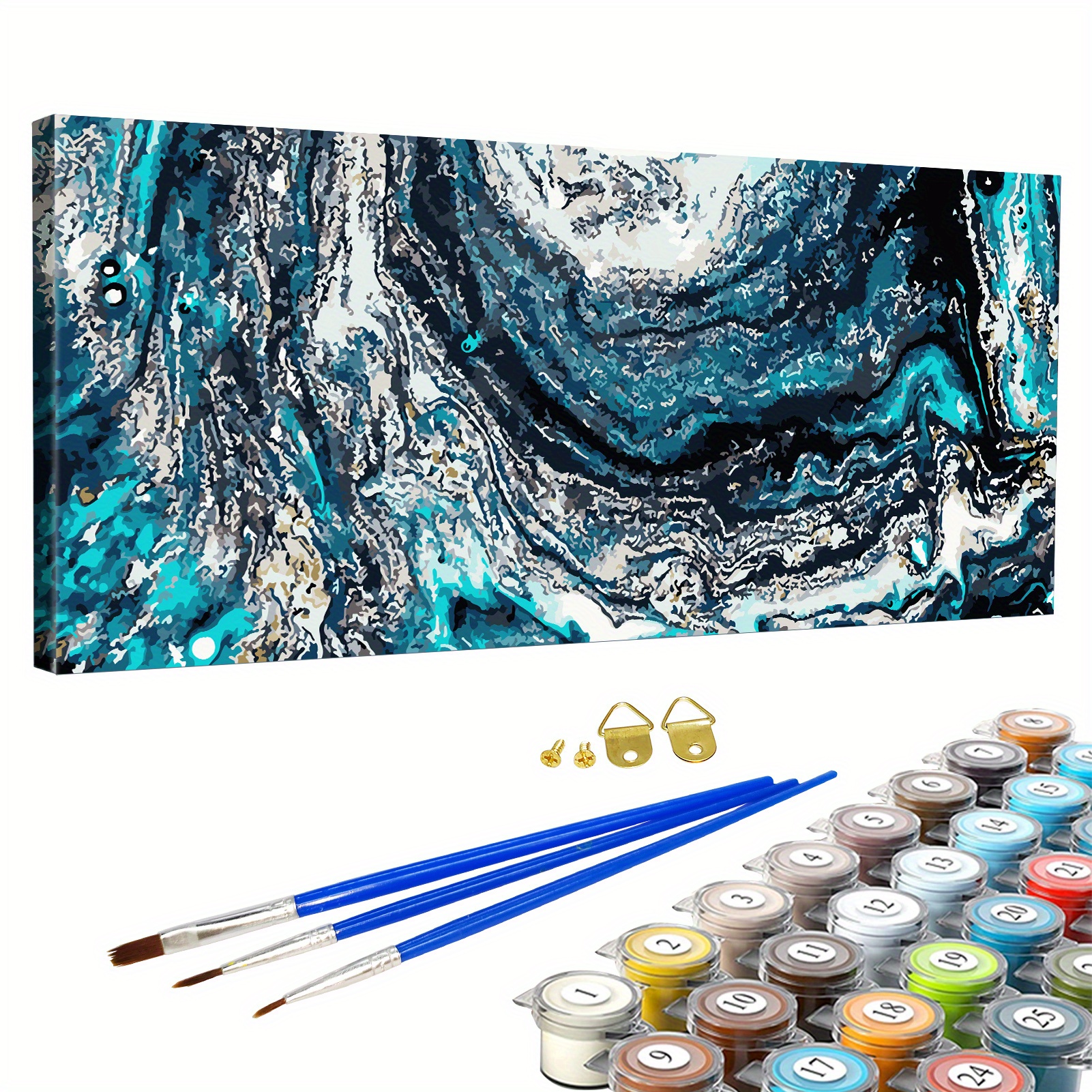 Acrylic Paint By Numbers Kit For Adults, Abstract Picture By