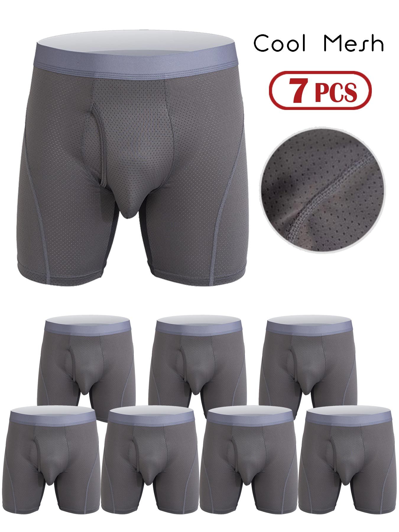 Men's Bulge Boxer Briefs Mesh Breathable Comfy Quick Drying - Temu
