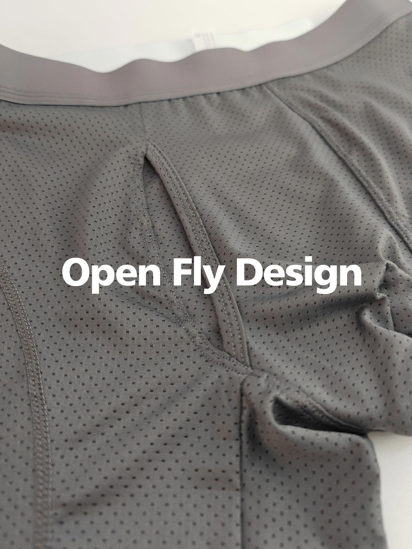 underwear with ball pouch open fly