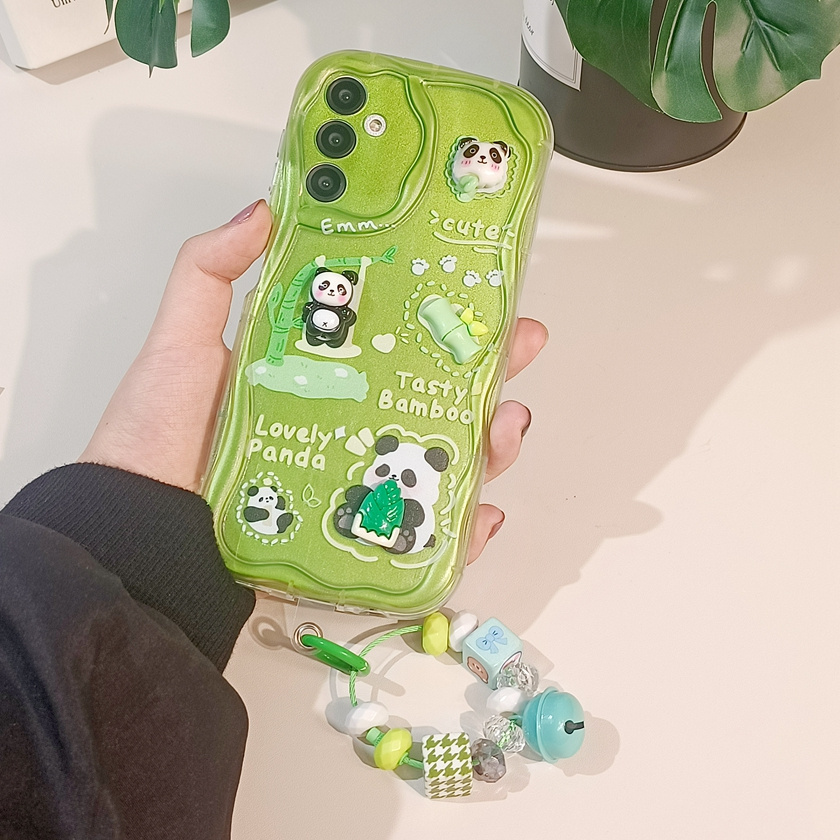Charming Green Plants Illustration: Cute Phone Case with Soft