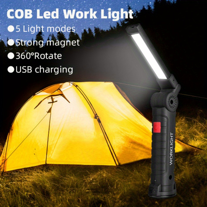 Cob Camping Light: Portable Telescopic Led Outdoor Tent - Temu