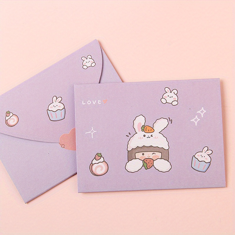 Small Cute Greeting Cards Foldable Cards, Kawaii Cards, Cute