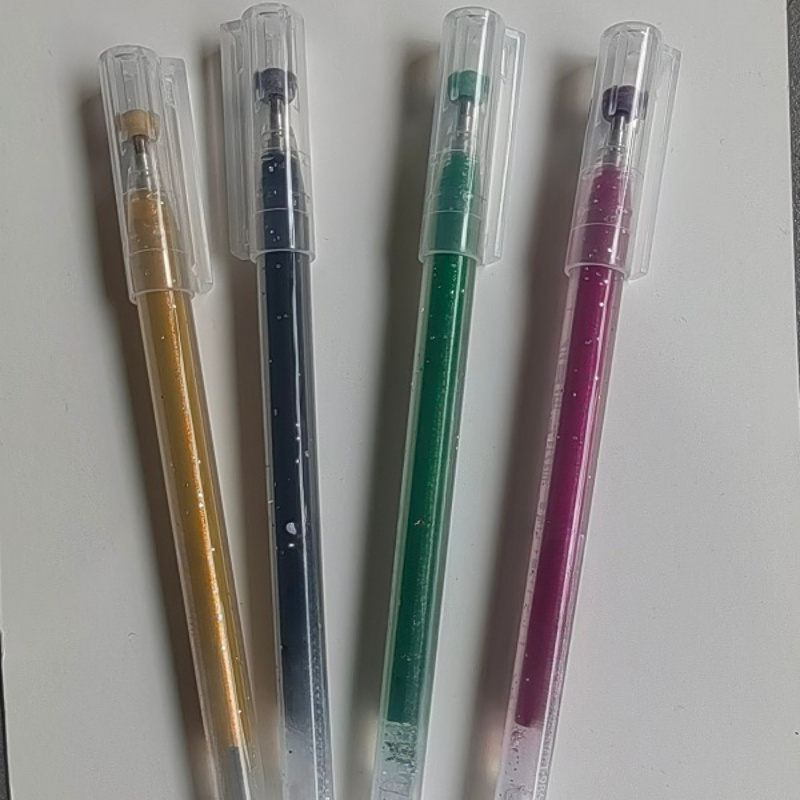 12 Packs Of Flashing Jelly Pen Journal Juice Pen Flashing Sparkling  Pearlescent Quicksand Shiny Fluorescent Journal Pen