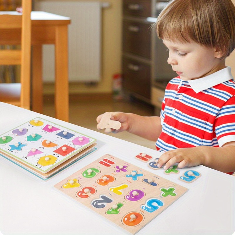 Puzzles pour tout-petits Puzzle en bois Animaux Puzzles Pour 1 2 3 ans  Fille Garçon Bébé Cognition Puzzle Jouet Éducatif Préscolaire Jouets Cadeau