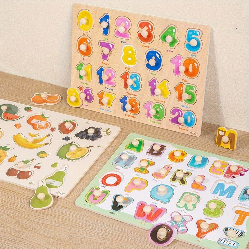 Puzzles pour tout-petits Puzzle en bois Animaux Puzzles Pour 1 2 3