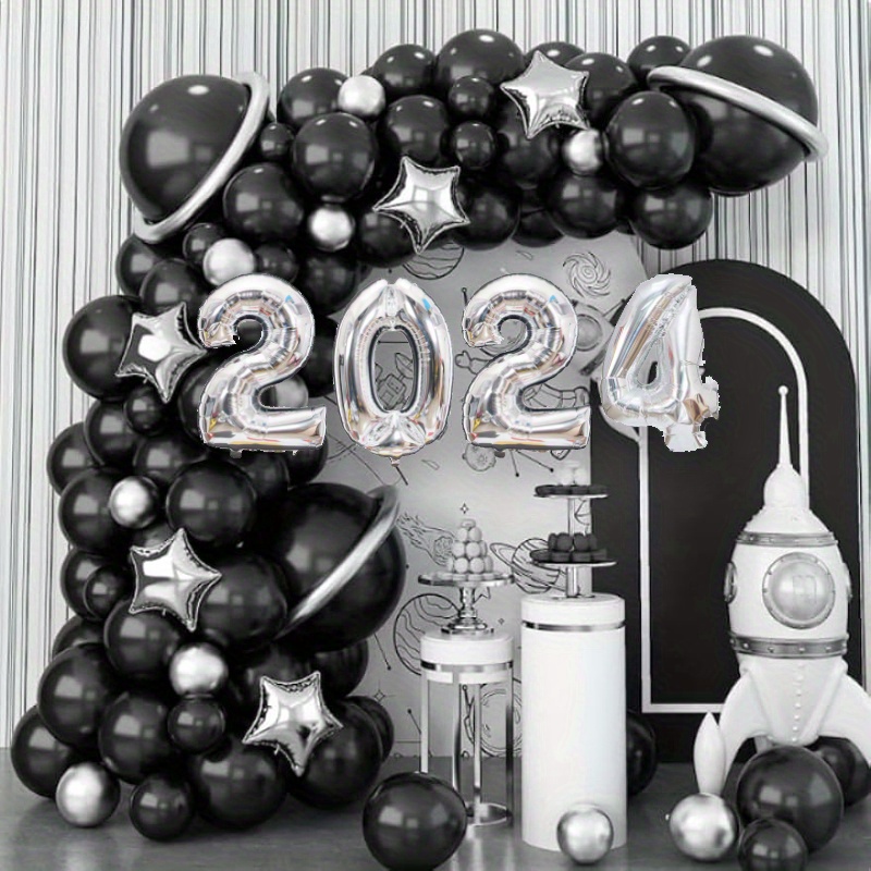 Nouvel An 2024 Arc guirlande ballon arche or kit Nouvel An fête décoration  ballo