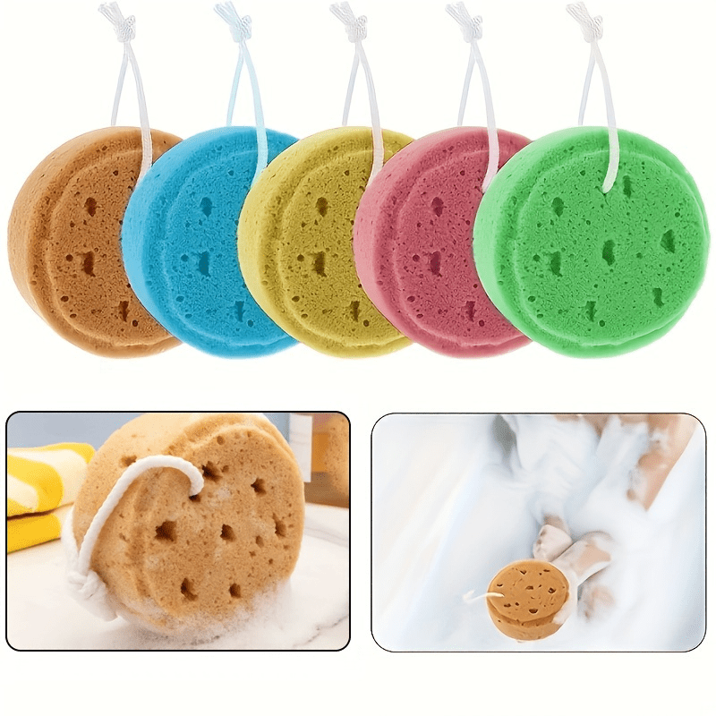 Bath Shower Wash Body Pot Sponge Scrubber Colorful Soft - Temu