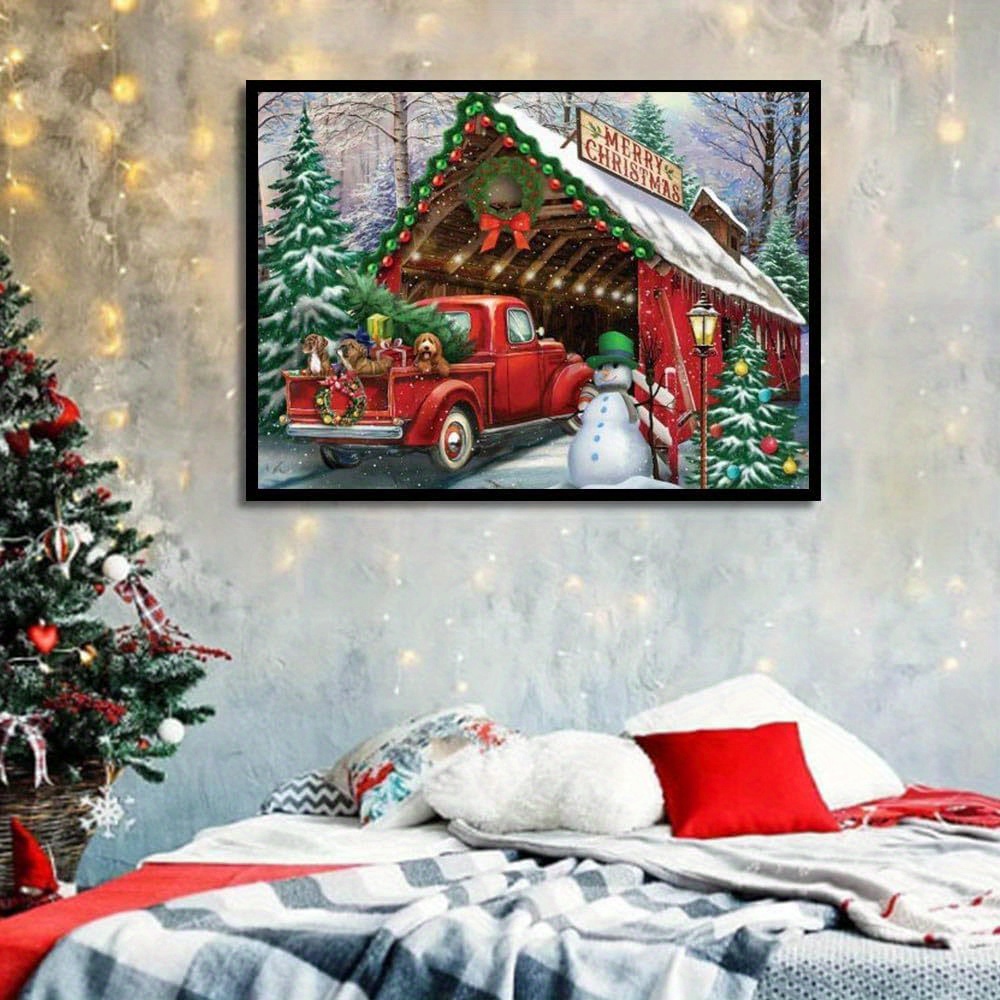 Arts And Crafts Adults Christmas Wall Painting Brush Kits for Adults  Painting with Diamonds Kits for Adults Christmas Kits For Kids Full Drill  5D