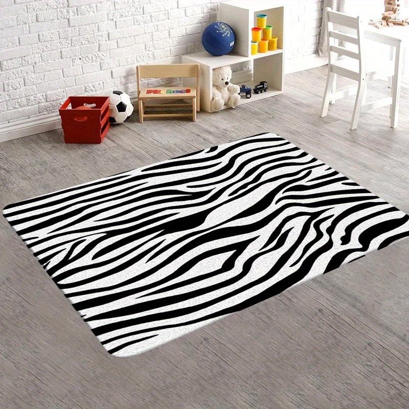 zebra rug, curve, high shelf for bags
