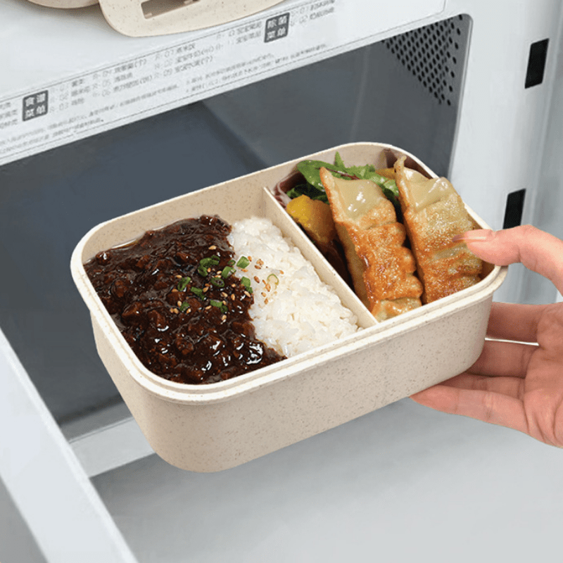 Microwaveable Wheat Straw Bento Box Reusable - Temu
