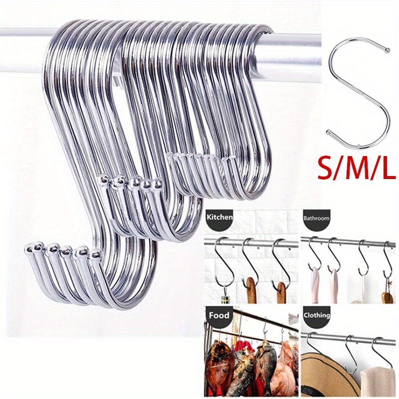 10pcs S Hooks For Hanging Stainless Steel S Shaped Hook - Temu