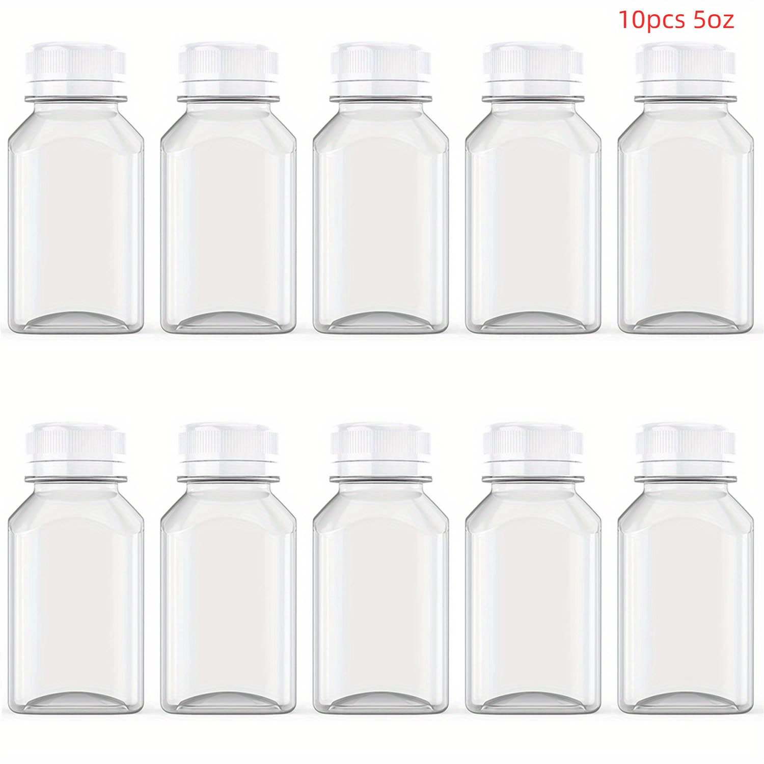 Unomor 20Pcs Drink bottle mini bottles for mini fridge mini fridge  accessories plastic cups juicer bottles with lids plastic bottles reusable  the pet