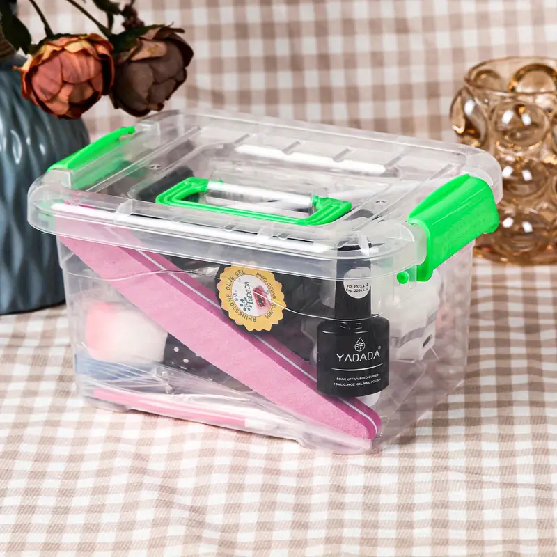 Portable Handled Storage Case Clear Large Capacity For First - Temu