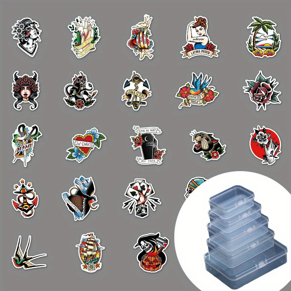 Style Cool Tattoo Pattern Graffiti Stickers Decorative - Temu