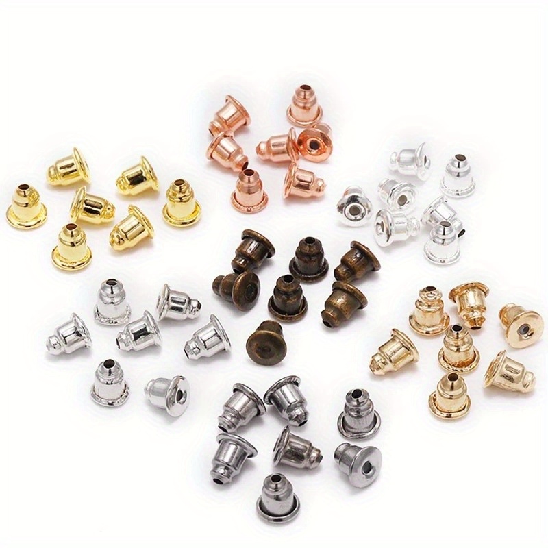 12pcs/6 Pairs 925 Sterling Silver Earring Backs Replacement Secure Ear  Locking for Stud Earrings Ear Nut for Posts, 5x6mm