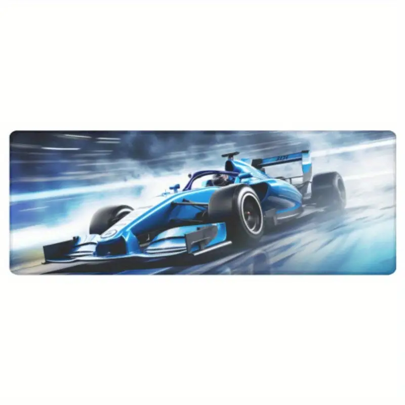 Blue Racing Car Printed Mouse Pad, Desktop Keyboard Pad Mouse Pad, With  Non-slip Rubber Base & Stitched Edge, High Quality Mouse Pad, Decorative Office  Supplies - Temu