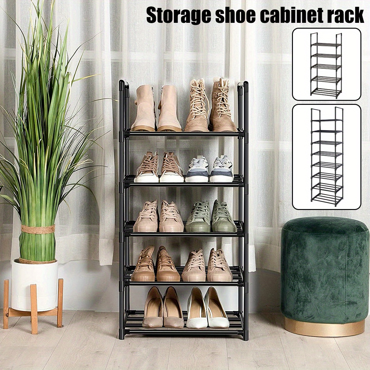 8 Tier Shoe Rack Shoes Standing Shoe Cabinet Storage Shelf