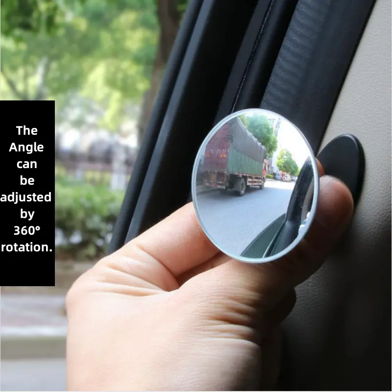 2 Stück Auto Kleiner Runder Spiegel 360° Rückwärts Blind Spot