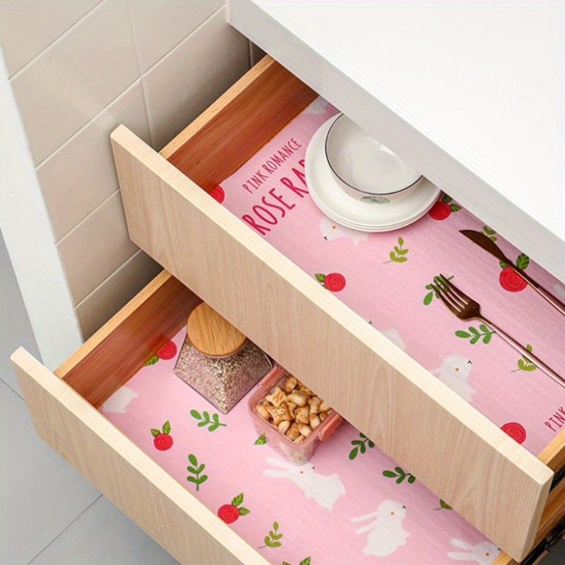 12 x 5Ft Shelf Liner Kitchen Cabinet Drawer Liner Waterproof Fridge Liner